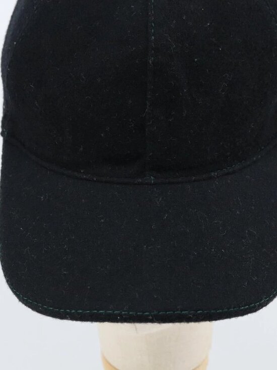 GUCCI Web Sherry Line Cap Wool L Black Red Green 353505 Auth am10816 main image 12